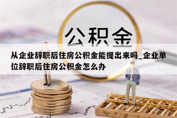从企业辞职后住房公积金能提出来吗_企业单位辞职后住房公积金怎么办